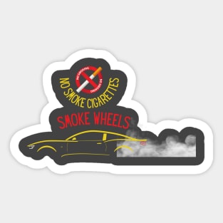 No Smoke Cigarettes, Smoke Wheels Sticker